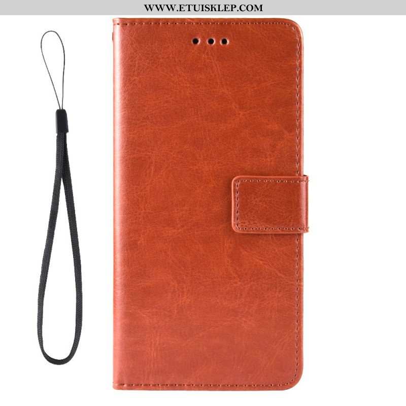 Etui Folio do Xiaomi Redmi Note 11 Pro Plus 5G Błyszcząca Sztuczna Skóra